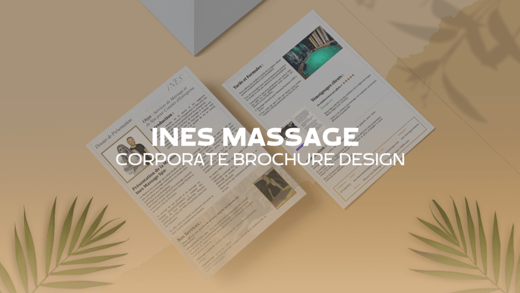INES Massage Corporate Brochure design – Corporate identity model